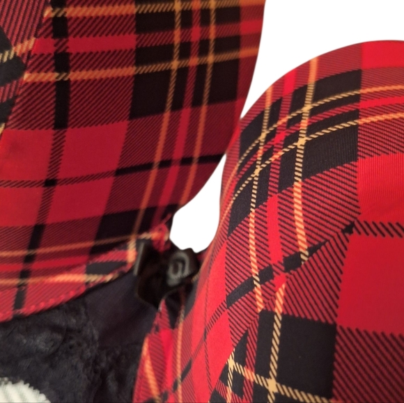 Torrid RED Plaid Underwire BRA 42C PUNK Mall Goth - Picture 4 of 5